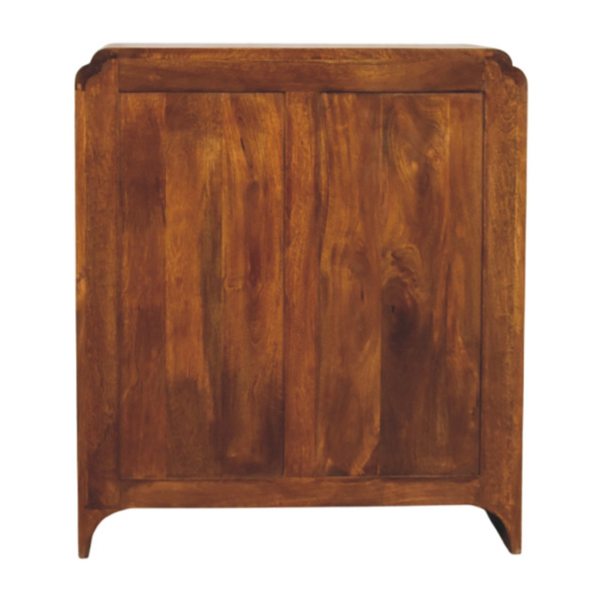 Artisan Furniture Solid Wood Newton Chestnut Cabinet, Double-Door Storage, Dark Brown