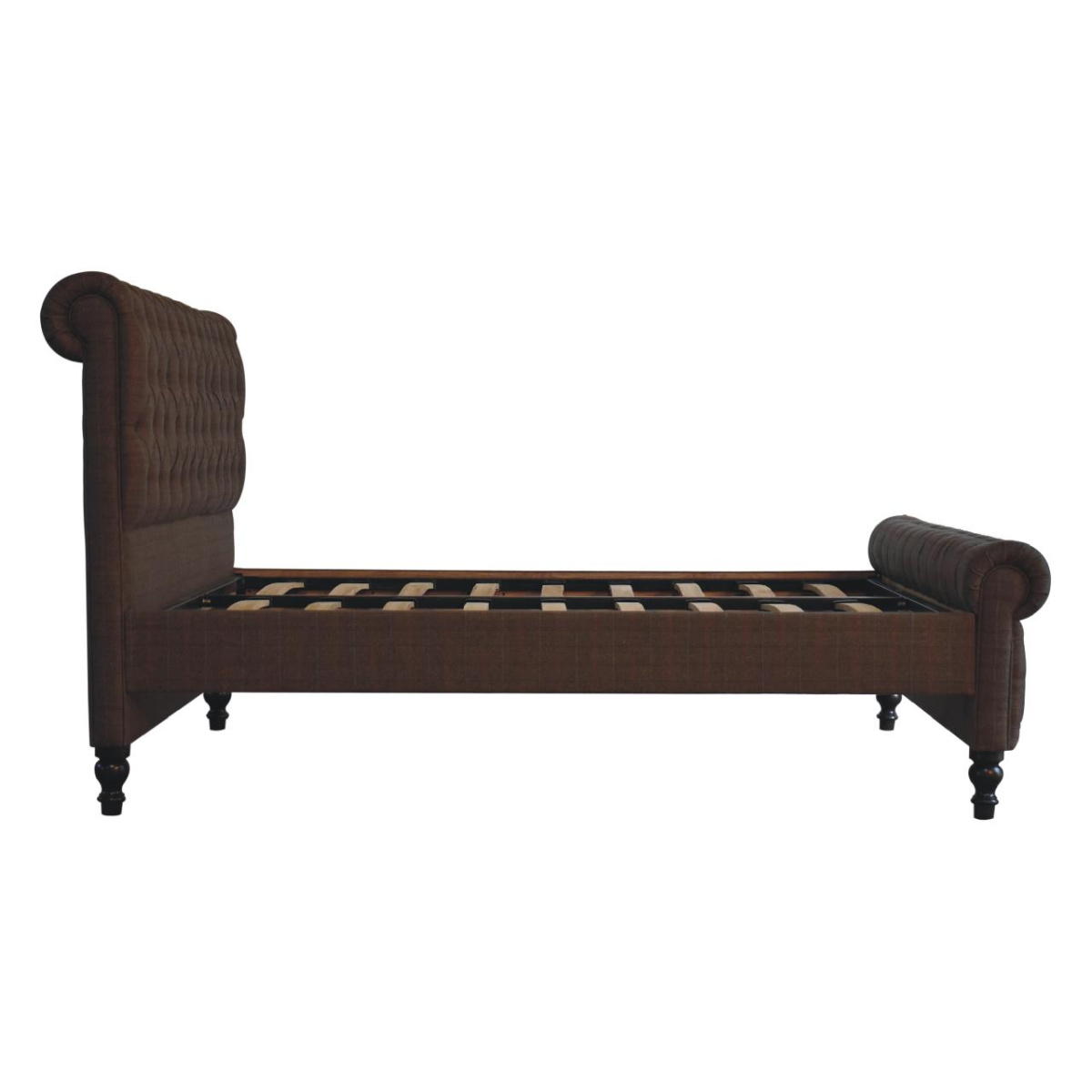 Artisan Furniture Solid Wood Multi Tweed Bed, Brown