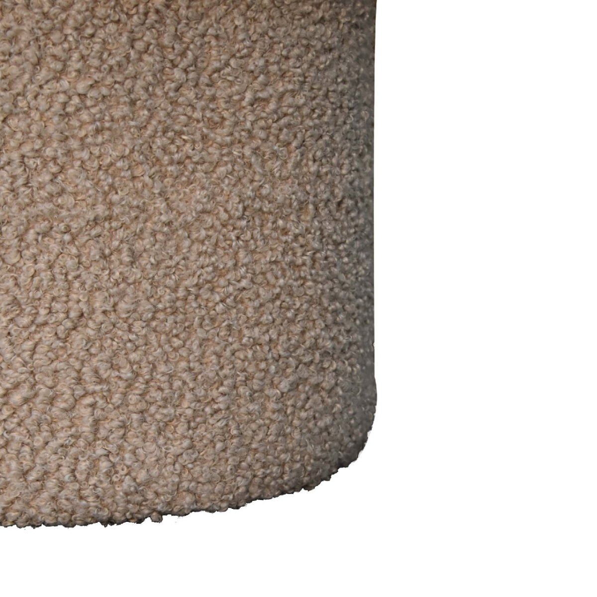 Artisan Furniture Solid Mango Wood Mud Boucle Mushroom Footstool