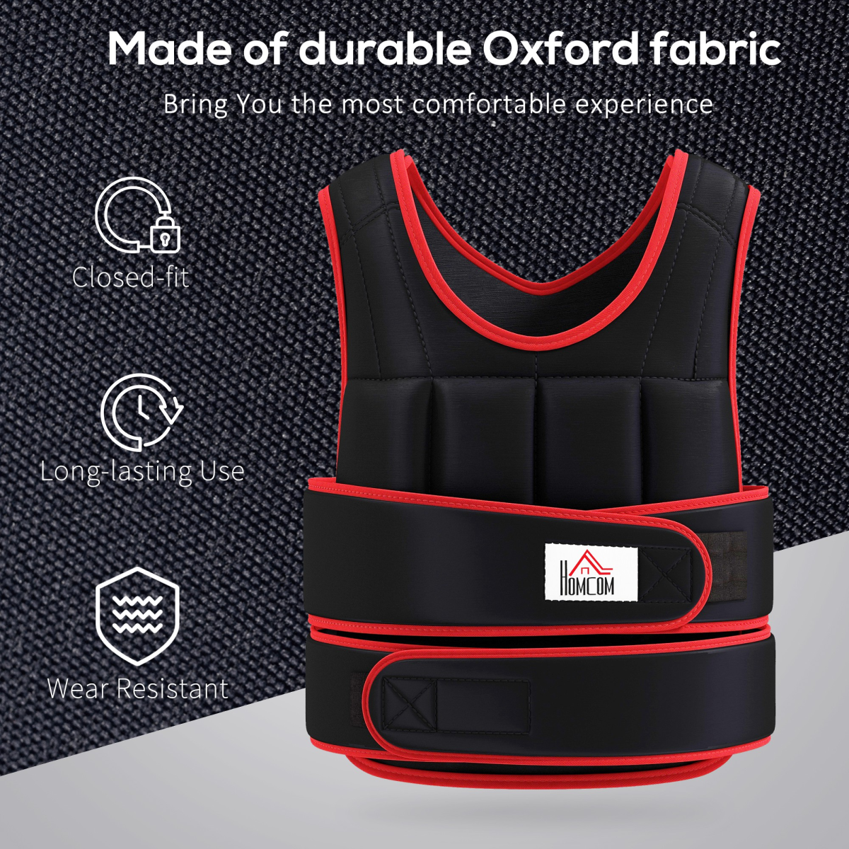 20KGS Adjustable Weight Vest Running Gym Training Weight Loss HOMCOM