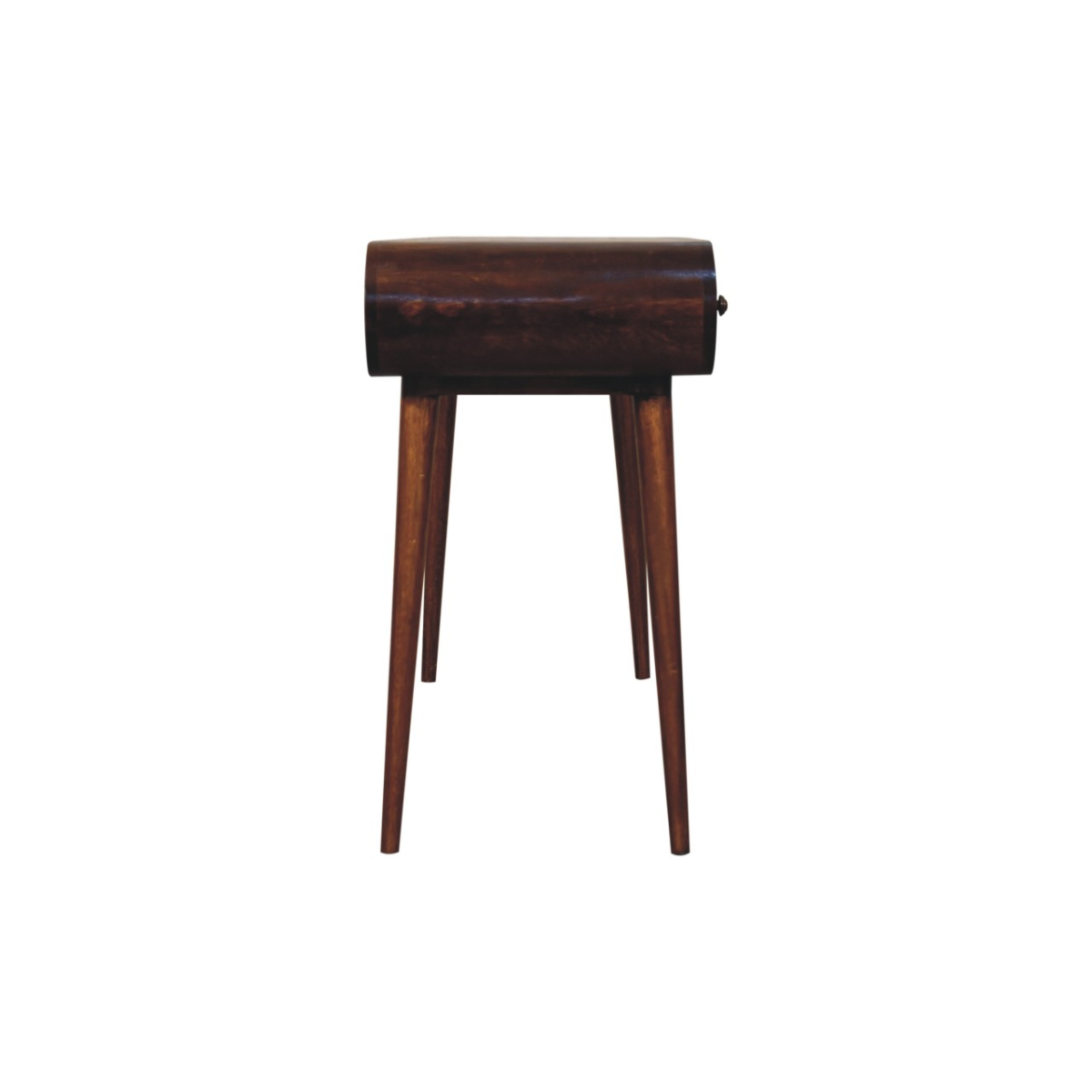 Artisan Furniture Solid Wood Chestnut London Arch Writing Desk, 2 Drawers, Dark Brown
