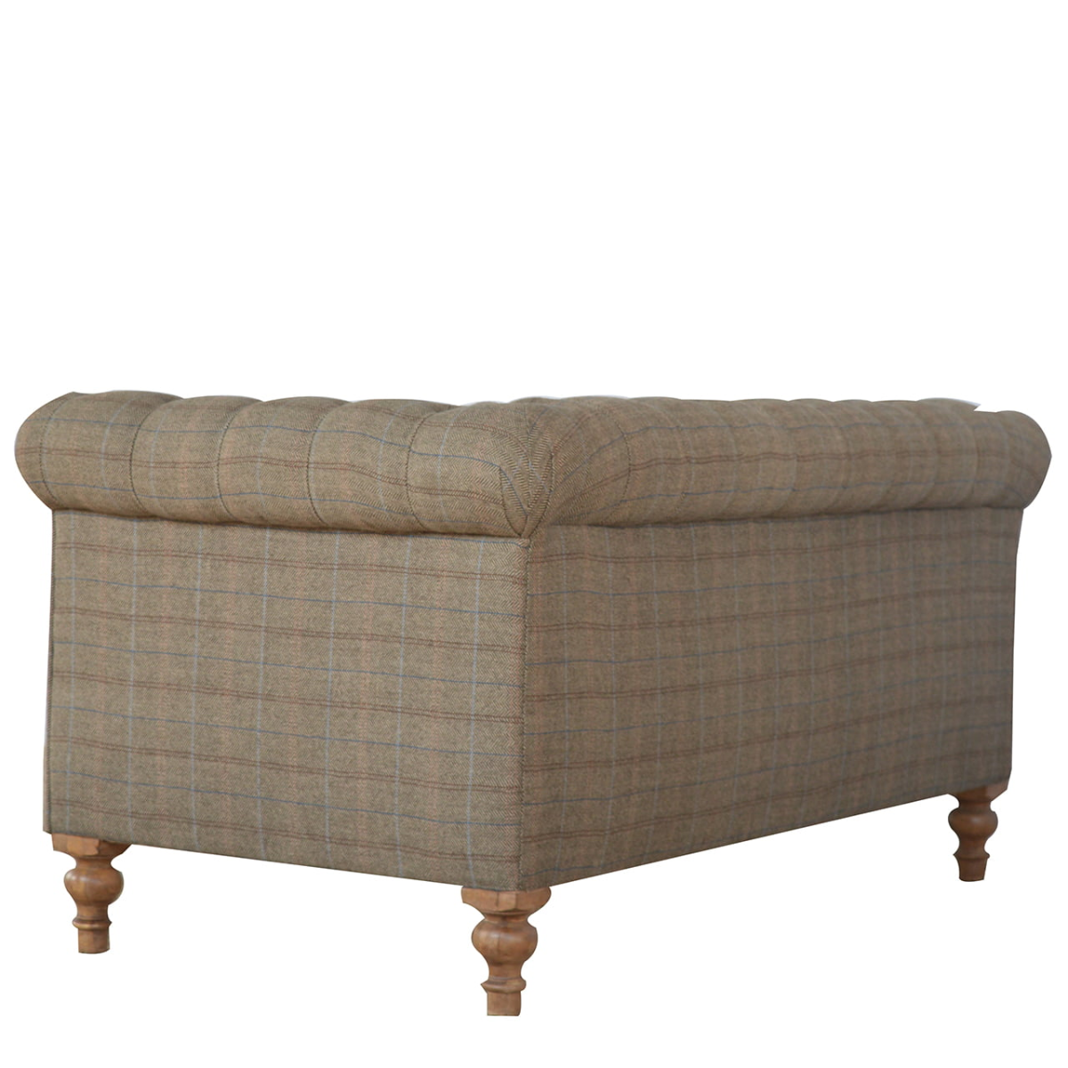 Artisan Furniture Solid Wood Multi Tweed 2 Seat Chesterfield