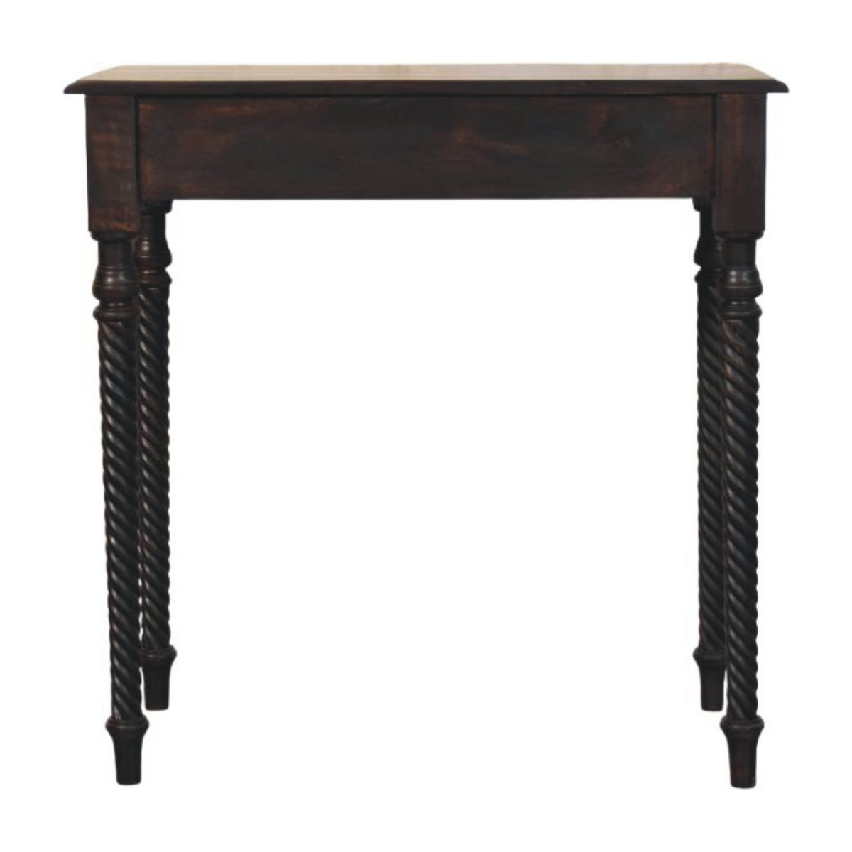 Artisan Furniture Solid Wood Cordelier Turned-Leg Writing Desk, 1 Drawer, Dark Brown