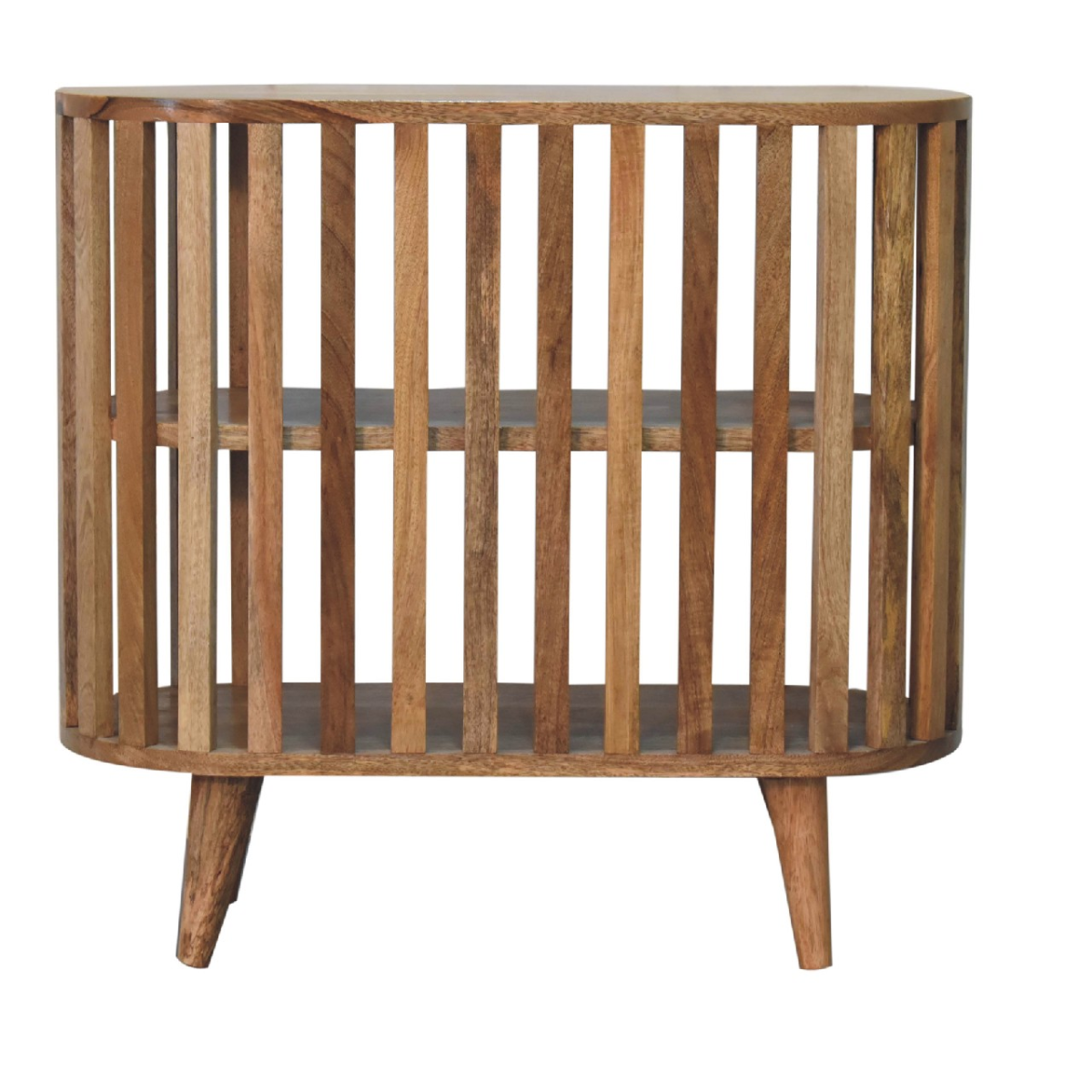 Artisan Furniture Solid Wood Ariella Cabinet, Light Brown, 2 Shelves