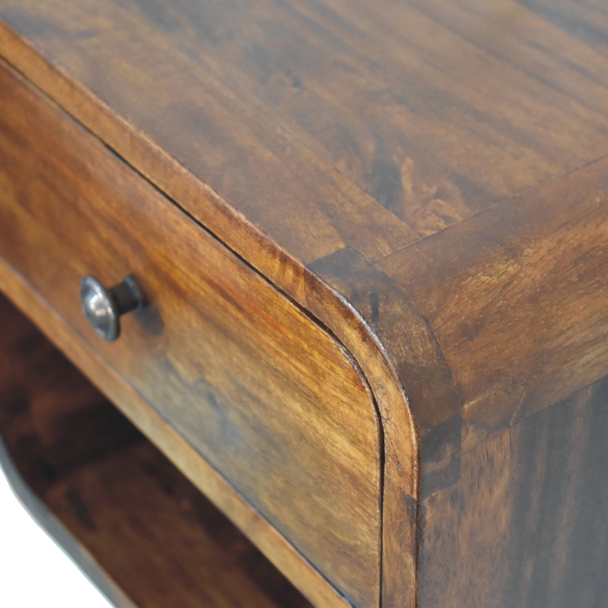 Artisan Furniture Solid Wood Mini Curve Floating Bedside