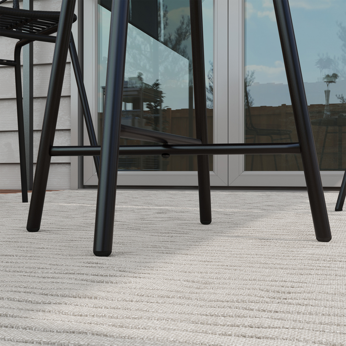 Outsunny PE Rattan Side Table for Indoor, Outdoor, Balcony, Patio, Grey