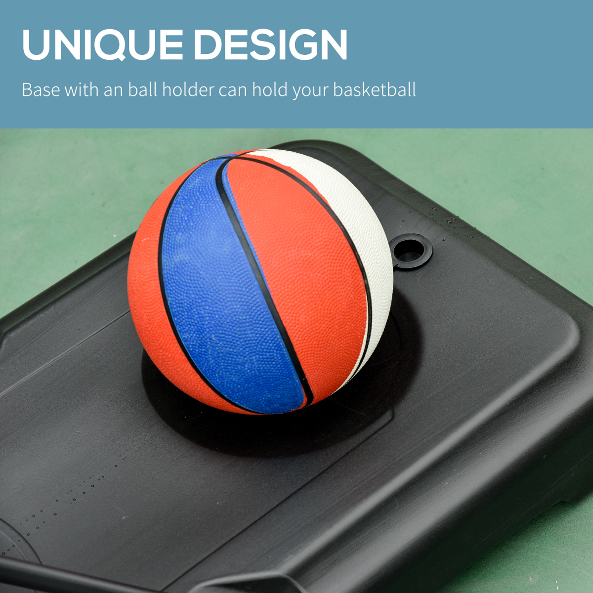 Portable Basketball Stand 160-210cm Adjustable Height Sturdy Rim Hoop Base Net