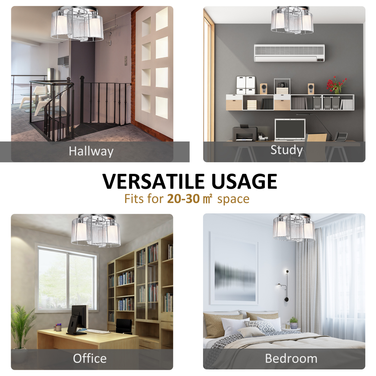 Modern Design Mini Style Flush Mount Ceiling Light with Flush Metal White