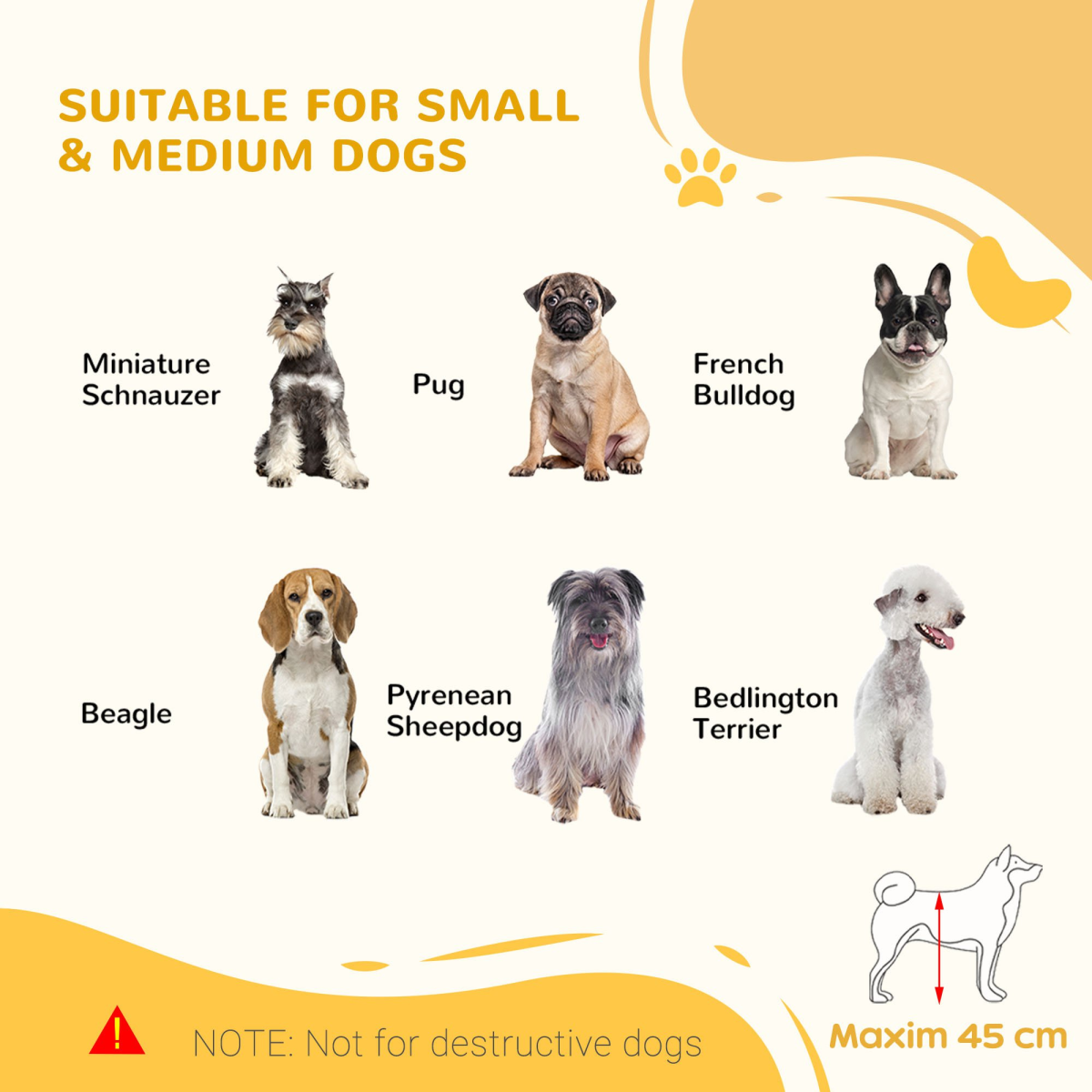 Adjustable Wooden Pet Gate Freestanding Dog Barrier for Doorway Pawhut