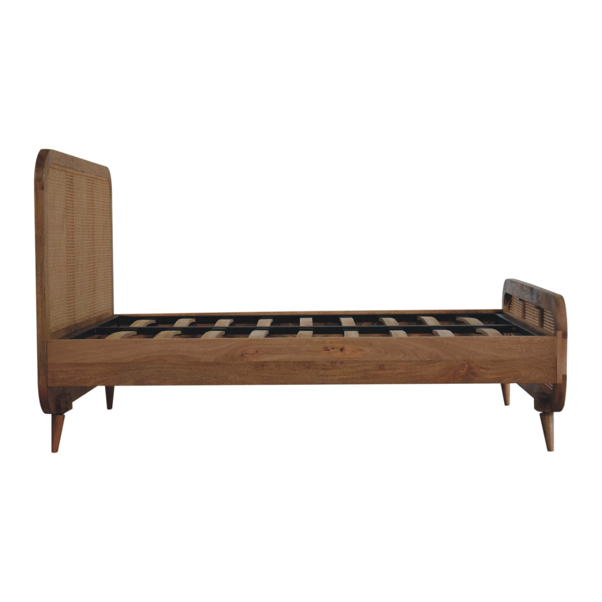 Artisan Furniture Solid Wood Rattan Bed, Beige