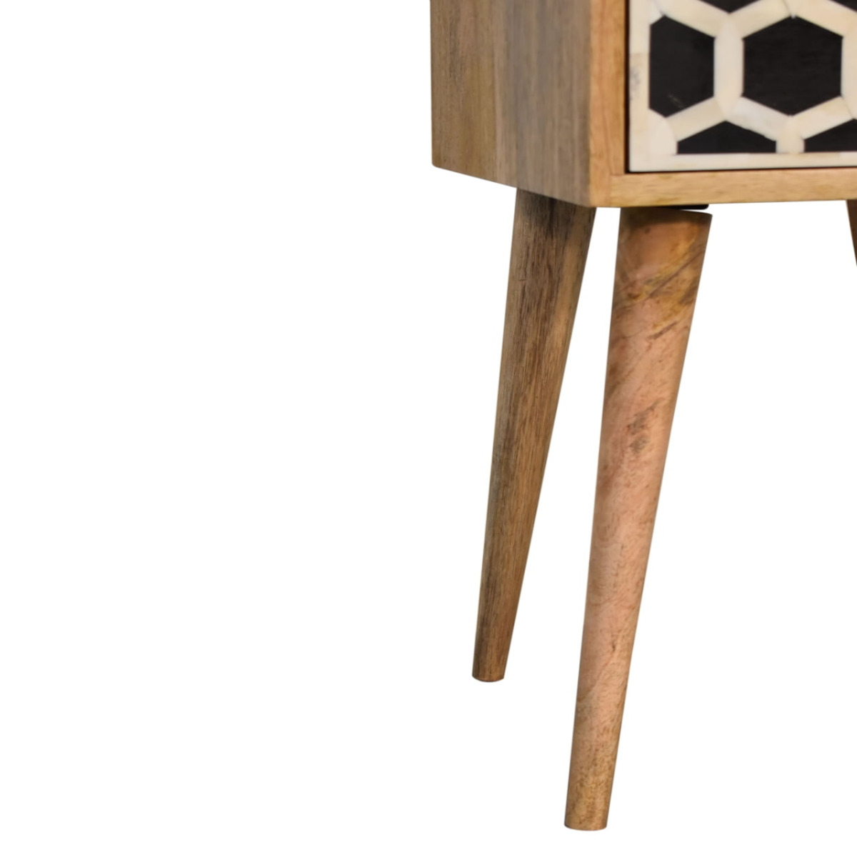 Artisan Furniture Solid Wood Mini Bone Inlay 2 Drawer Bedside