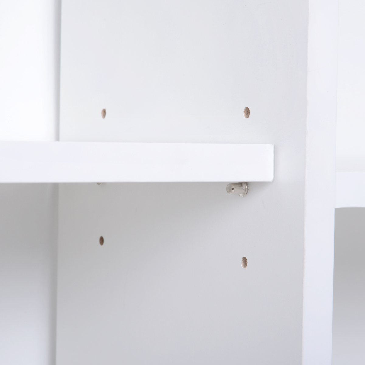 HOMCOM Free Standing Bookcase Shelves Unit Storage Cabinet w/ Two Doors White