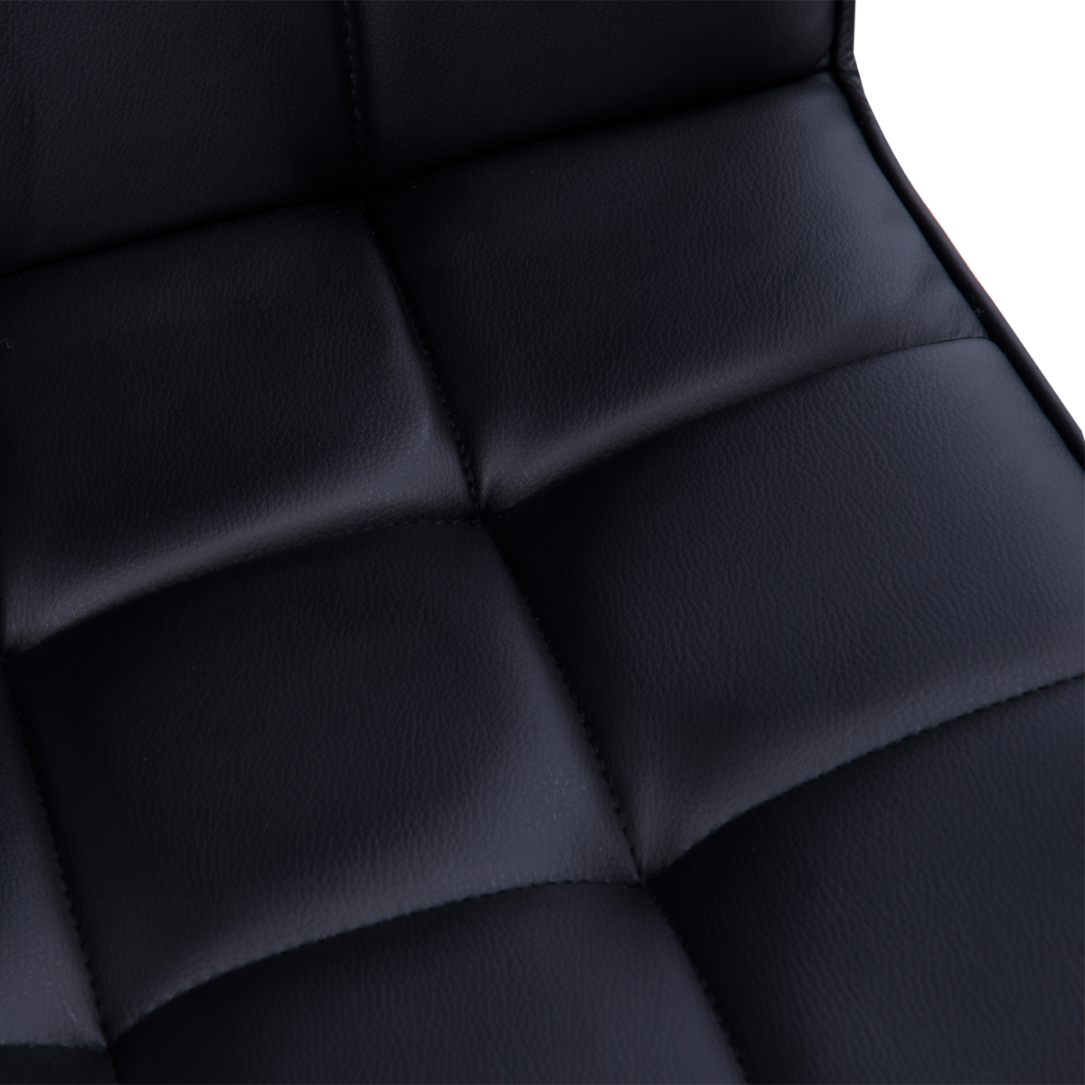Mid Back PU Leather Home Office Chair Swivel Desk Chair with Arm, Wheel, Black