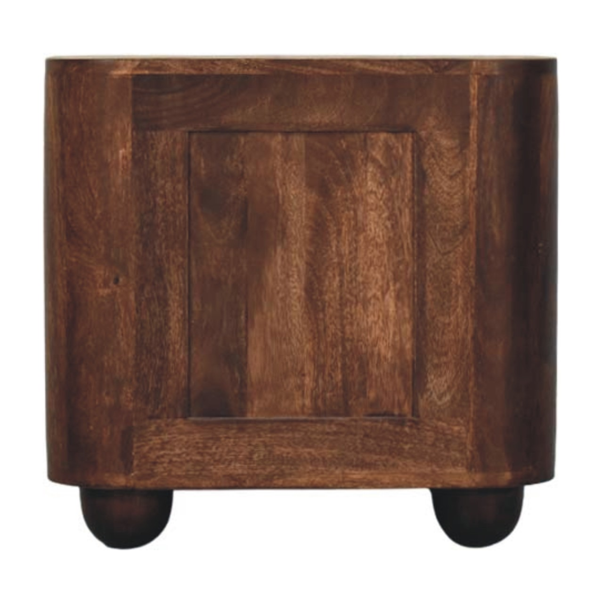 Artisan Furniture Solid Wood Marlowe Fluted Nightstand, 2 Drawers, Dark Brown