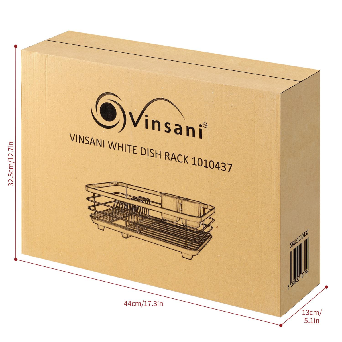 VINSANI WHITE DISH RACK 1010437