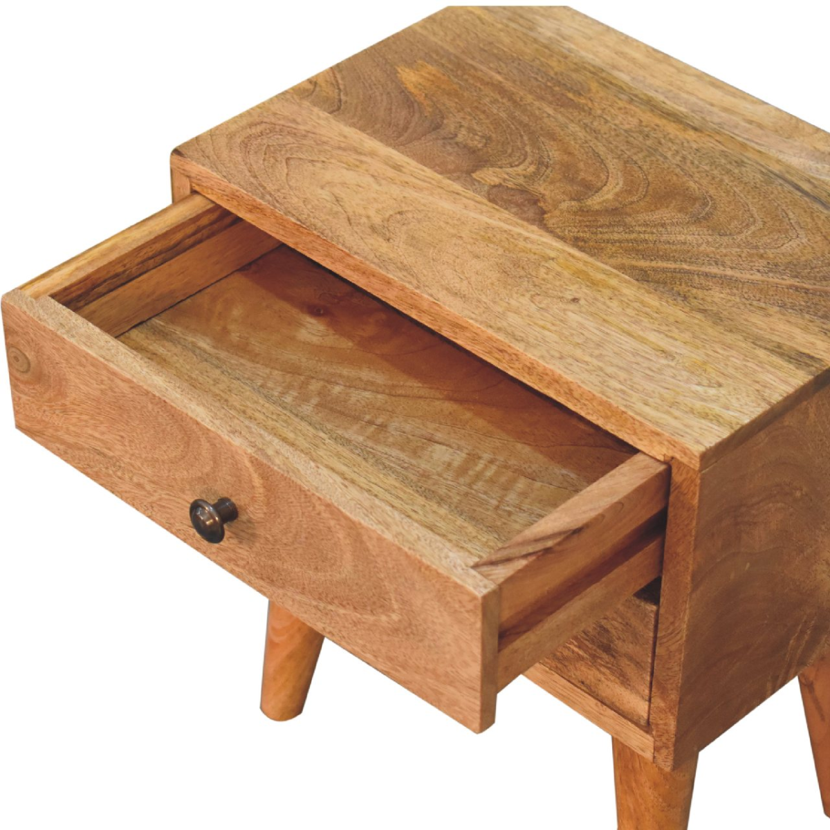 Artisan Furniture Solid Wood Mini Oak-ish Modern Bedside