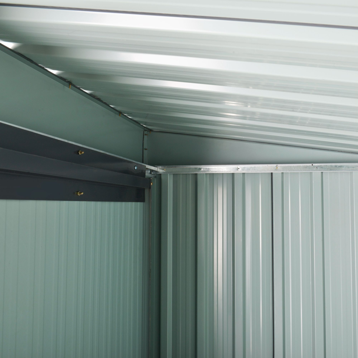 Outsunny 5 x 3ft Garden Storage Shed Sliding Door Sloped Roof Tool, Black