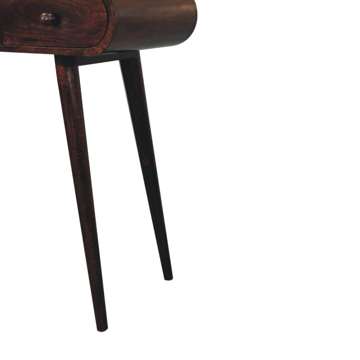 Artisan Furniture Solid Wood California Walnut Dressing Table with Foldable Mirror, Brown, 3 Drawers