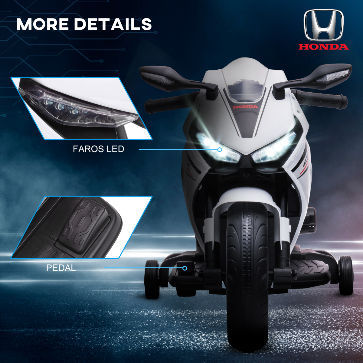 Honda Licensed 6V Kids Electric Motorbike Ride On Car for 3-5 Years  HOMCOM