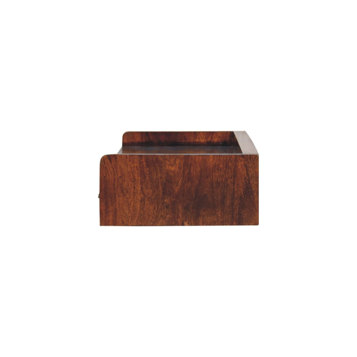 Artisan Furniture Solid Wood Belmont Wall-Mounted Console Shelf, 1 Drawer, Dark Brown