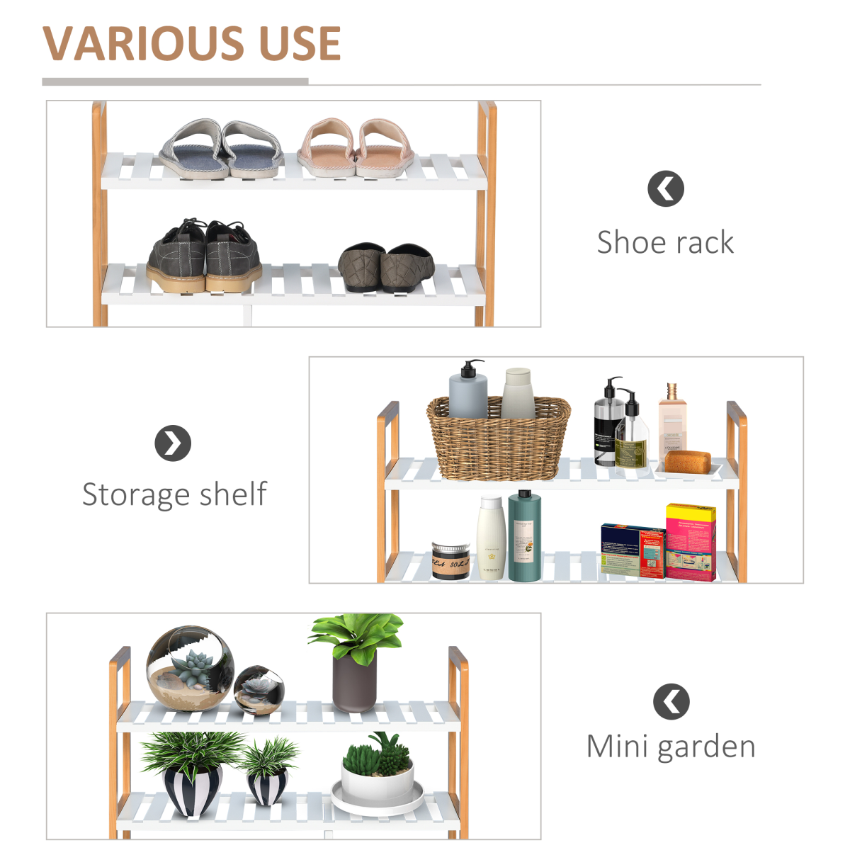 4-Tier Shoe Rack Simple Home Storage  Wood Frame Boot Compartment Home
