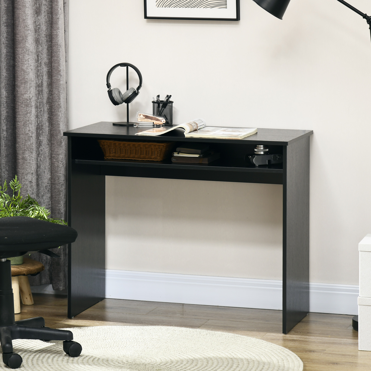 Workstation, 50Lx90Wx74H cm-Black