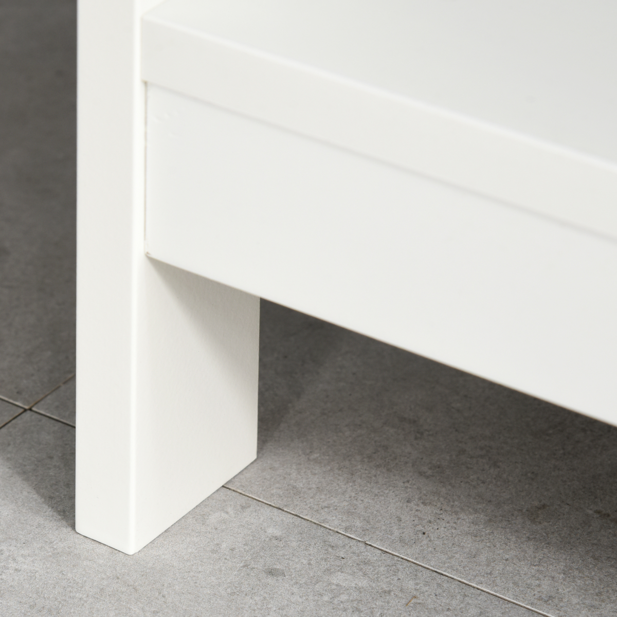 Console Table Side Desk Shelves Drawers Open Top Hfiallway White