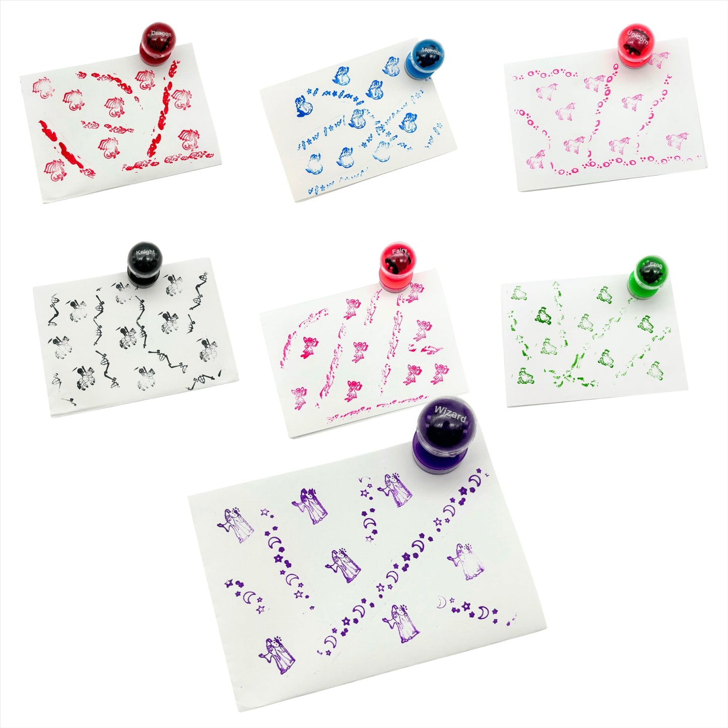 Double Sided Self Inking Fantasy Stamper with Roller (single)