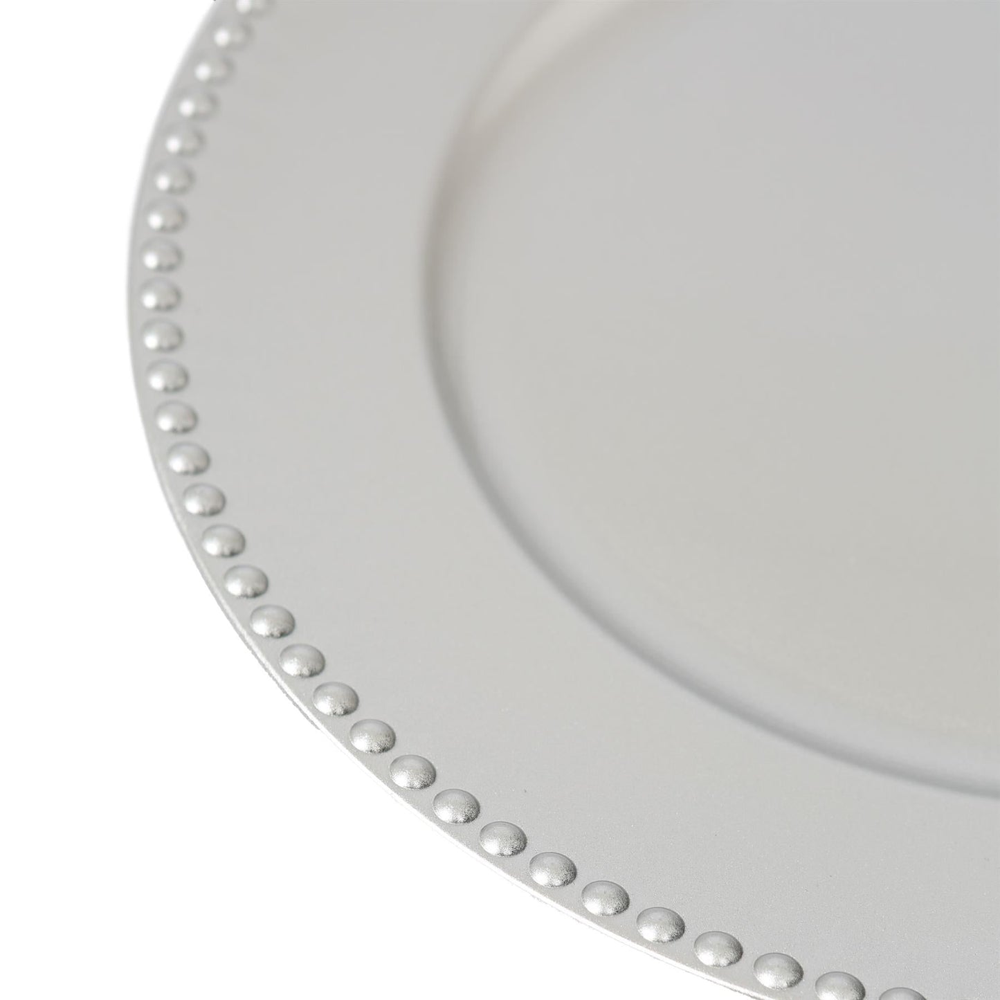 Round Beaded Charger Plates - 33cm - Pack of 6