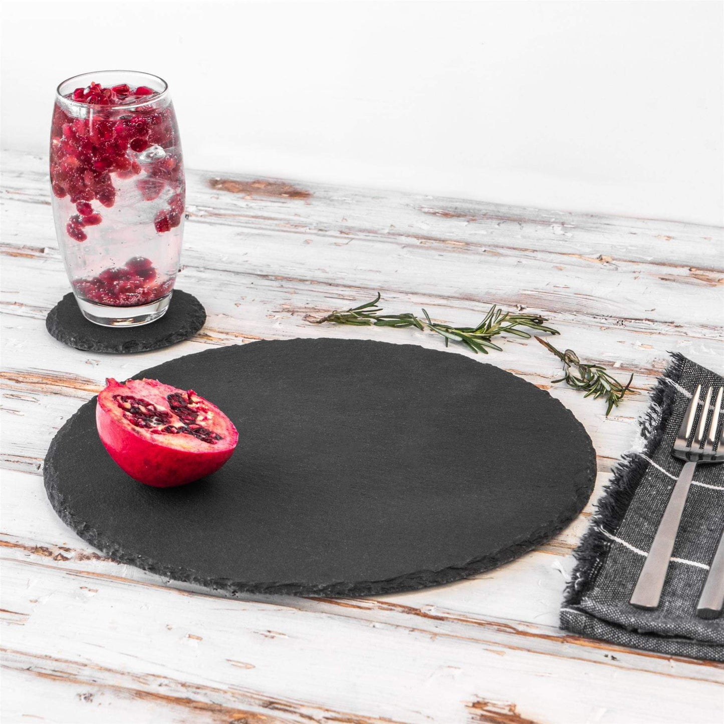 Round Slate Coasters - Pack of 6