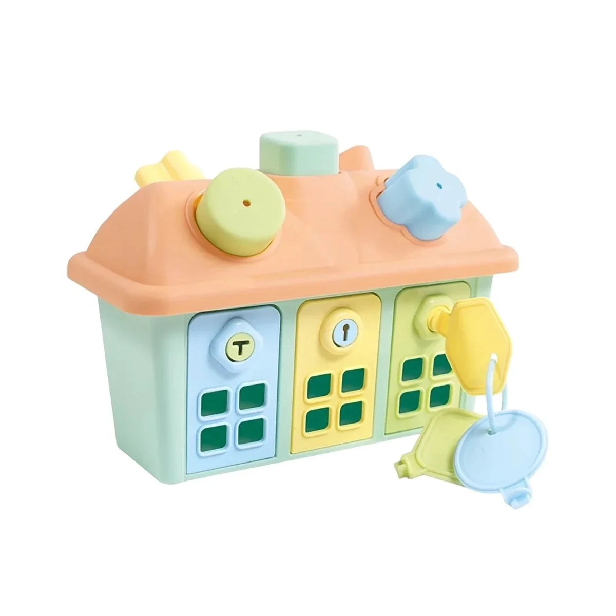 Dolu House Shape Sorter with Lockable Doors