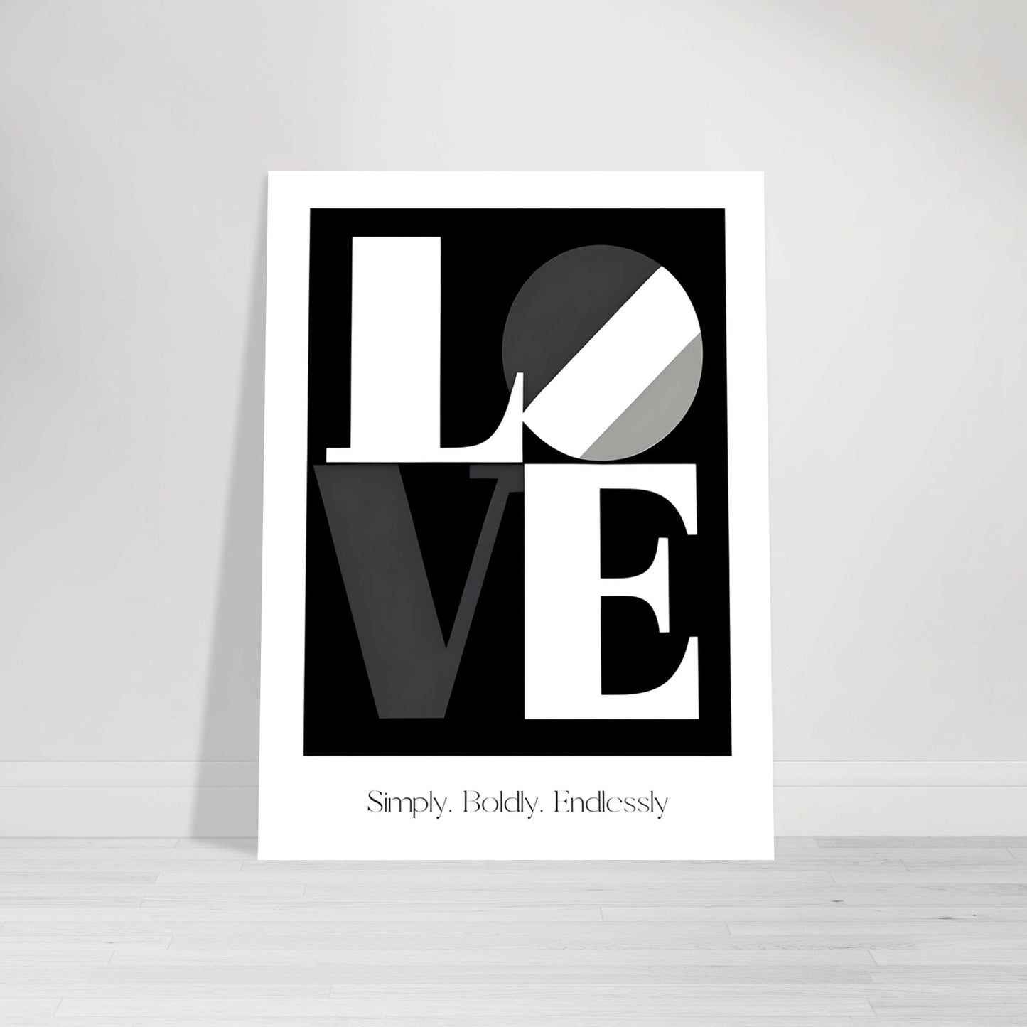 Minimalist Bold Black and White LOVE Poster