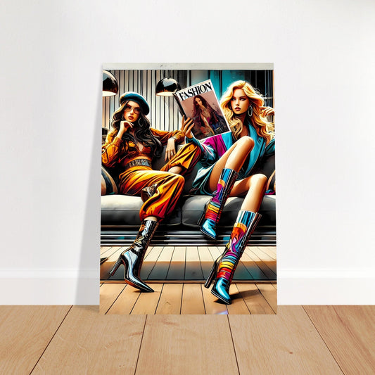 Fashion Lounge Wall Art – High Heel & Magazine Print
