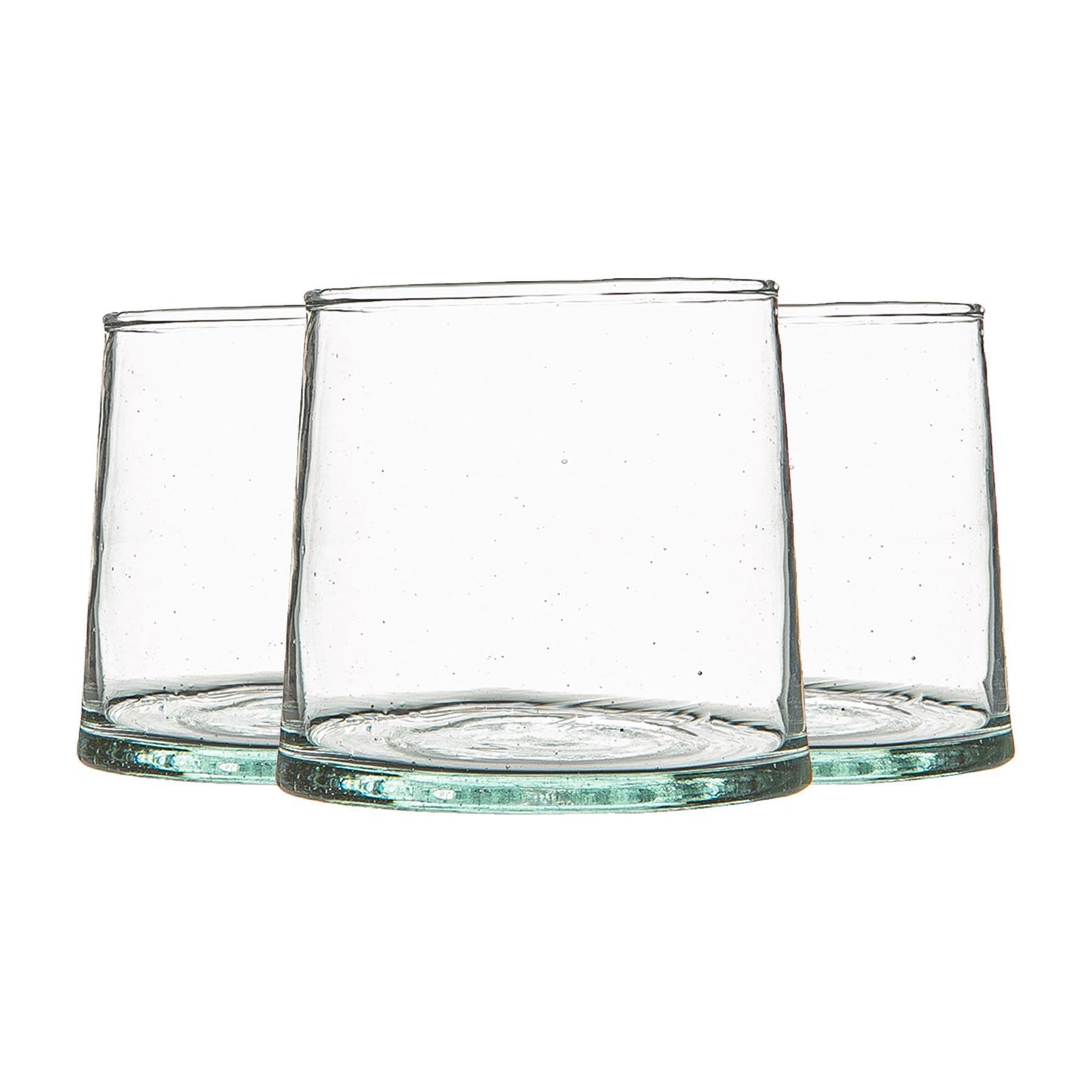 Recycled Glass Tea Light Holders - Pack of Three