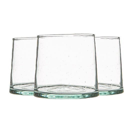Recycled Glass Tea Light Holders - Pack of Three