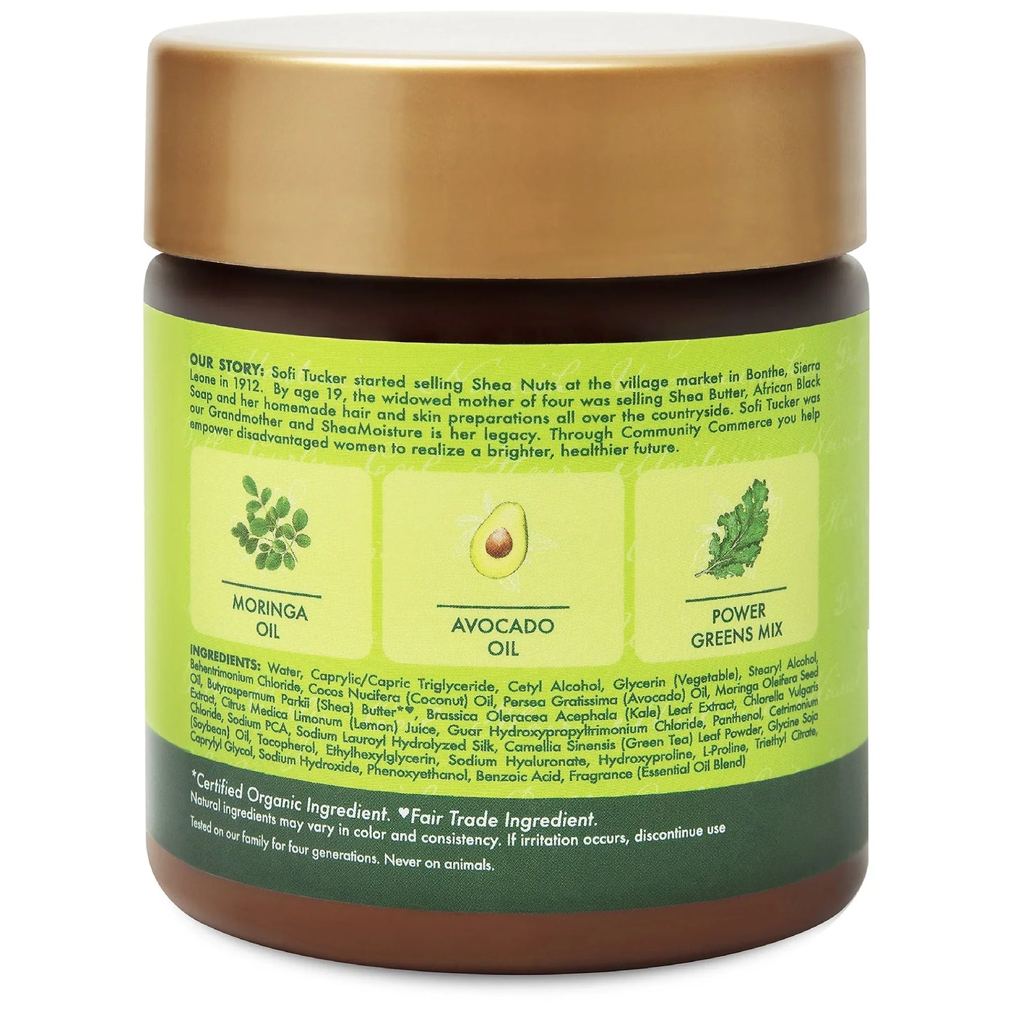 Shea Moisture Moringa & Avocado Power Greens Reconstructor 8 oz / 237 ml - For Weak, Brittle & Dry Hair