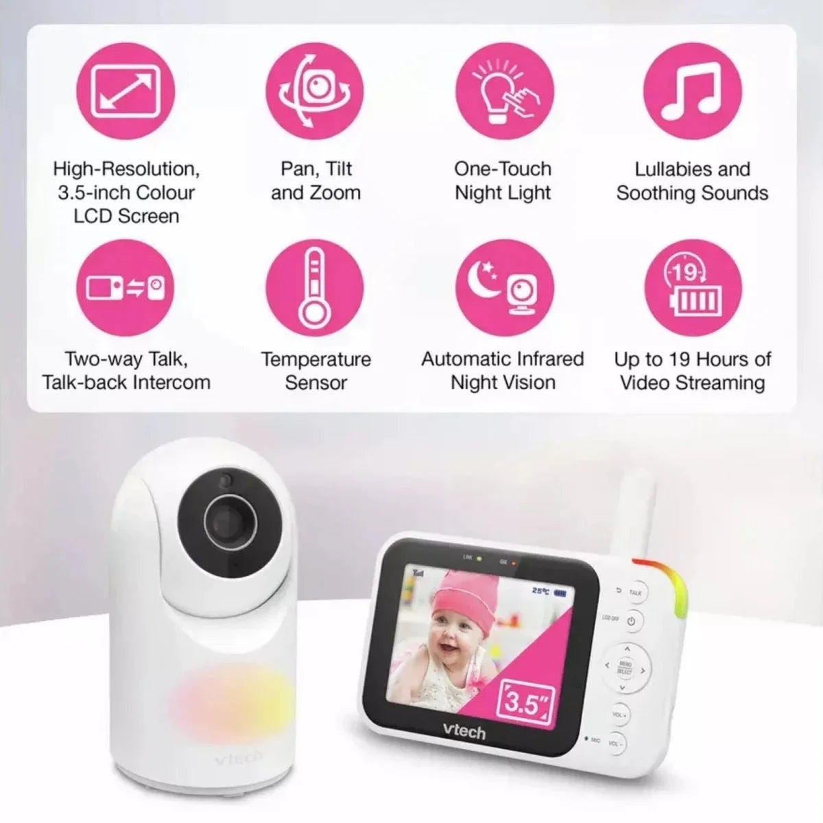 VTech VM4263 3.5" Pan & Tilt Video Monitor