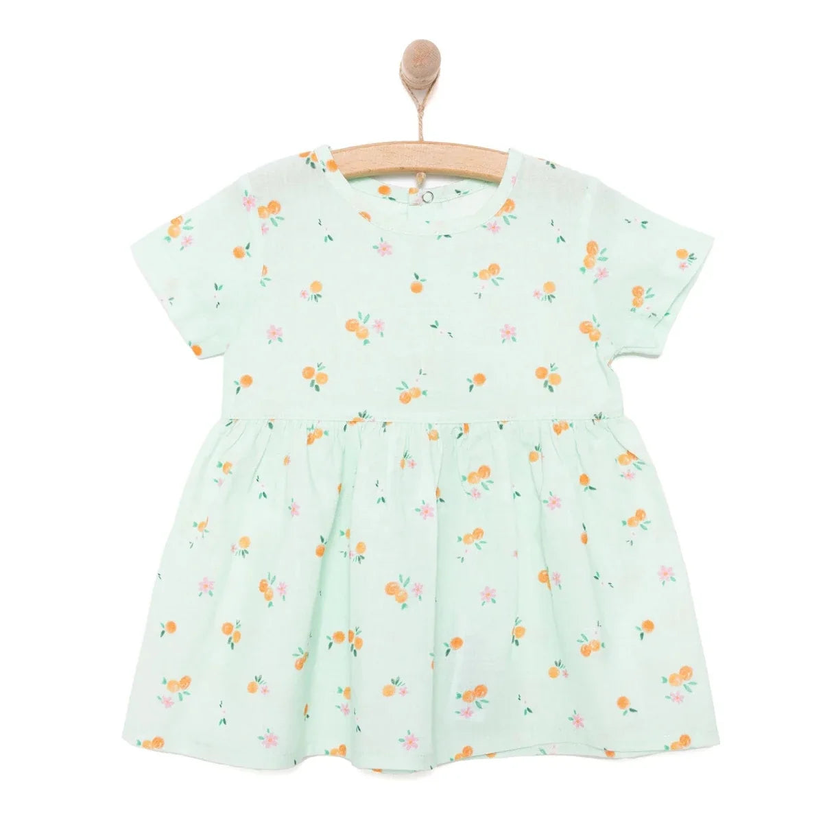 HelloBaby Newborn Girl Woven Dress - Light Blue
