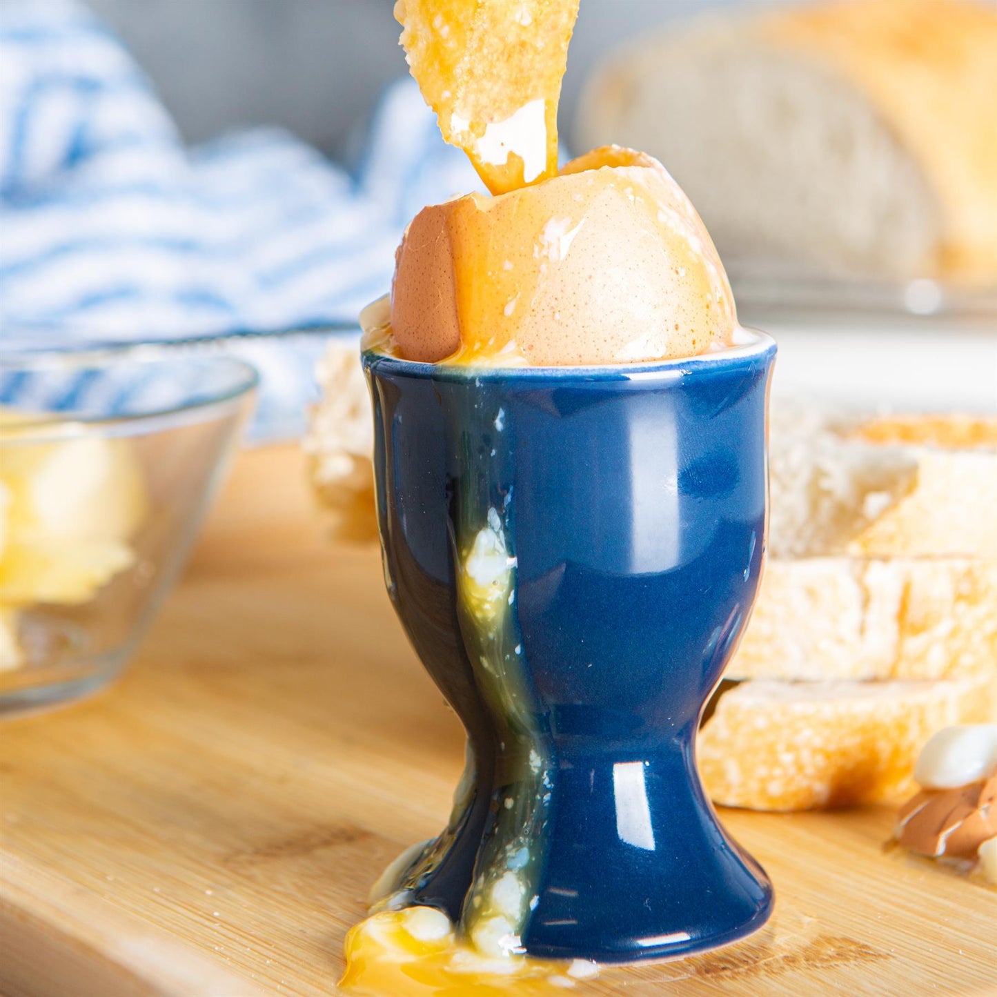 Coloured Stoneware Egg Cups - Pack of Six