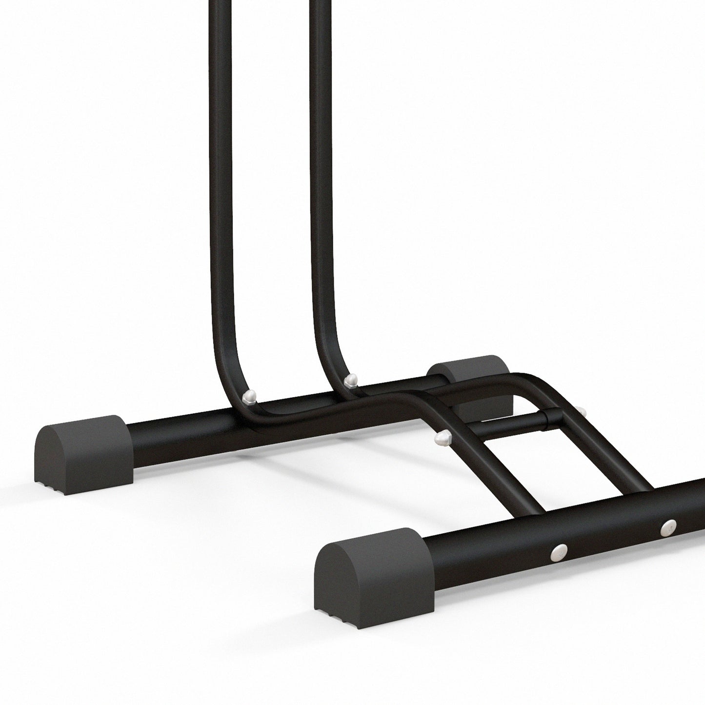 SPORTNOW Vertical & Horizontal Bike Rack Fits 6"-28" and 700c Bikes, Black