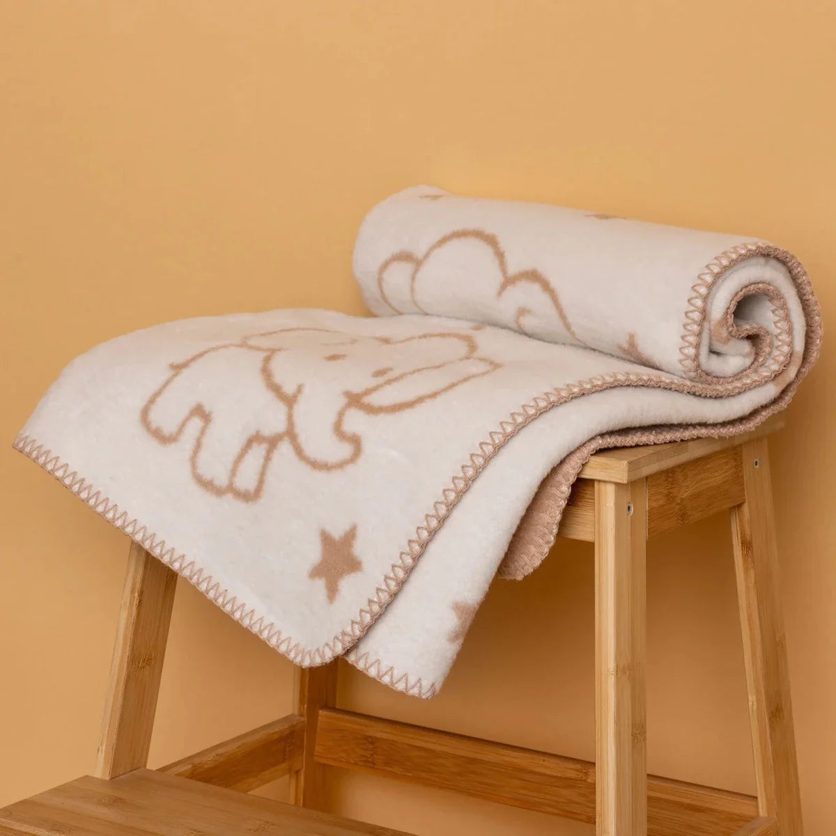Little Dreams Unisex Blanket Animal Print - Light Brown