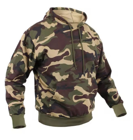 Men's Casual Camo Hoodie - Loose Fit Pullover with Hood