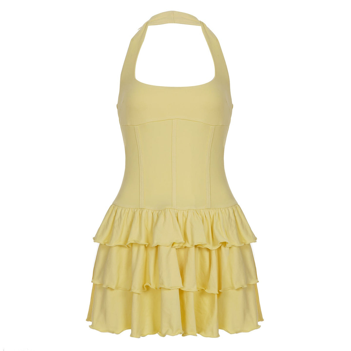Backless Sports Neck-hanging Cake Dress Women