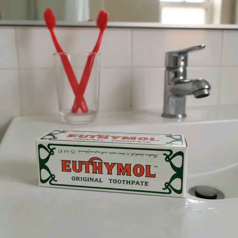 Euthymol Original Toothpaste (2 Pack) for Intense Fresh Breath & Oral Health Daily Dental Care 75ml / 2.54 oz Each