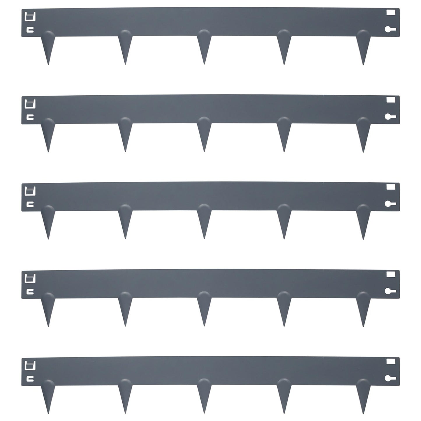 5pc Steel Lawn Edging Set - 5m x 8cm