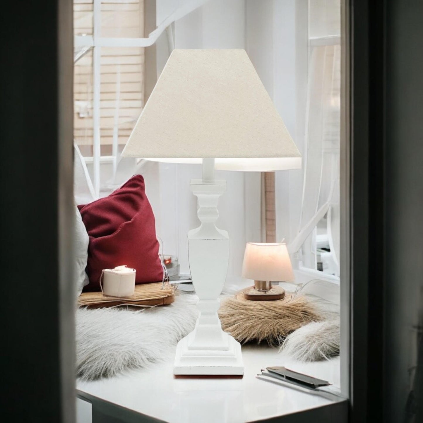 43CM TRADITIONAL LAMP AND SHADE