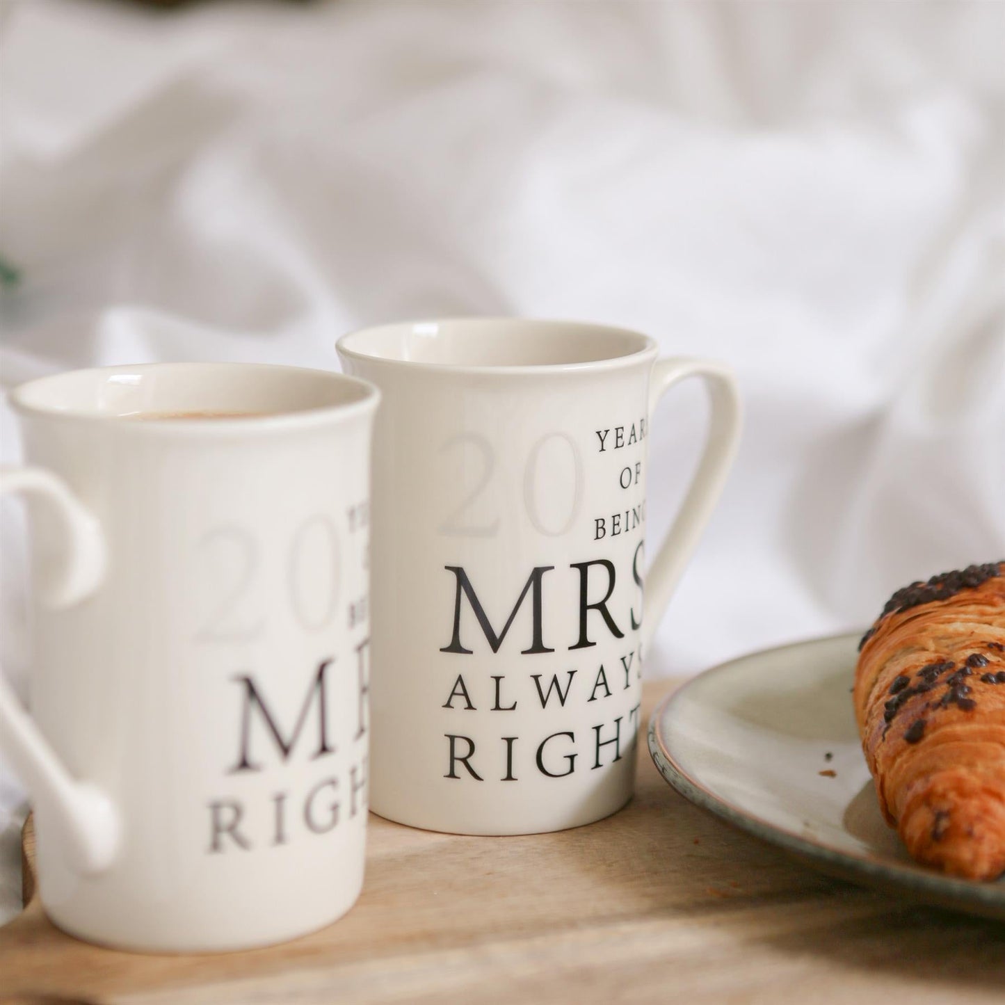 20th Anniversary New Bone China Mug Set - 300ml
