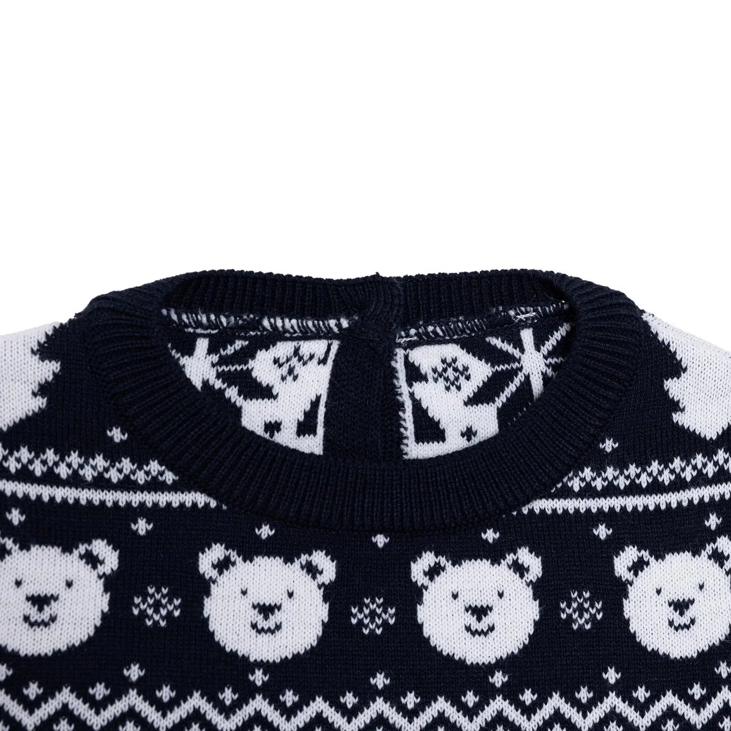 HelloBaby Christmas Baby Boy Snow Party Sweatshirt - Navy Blue