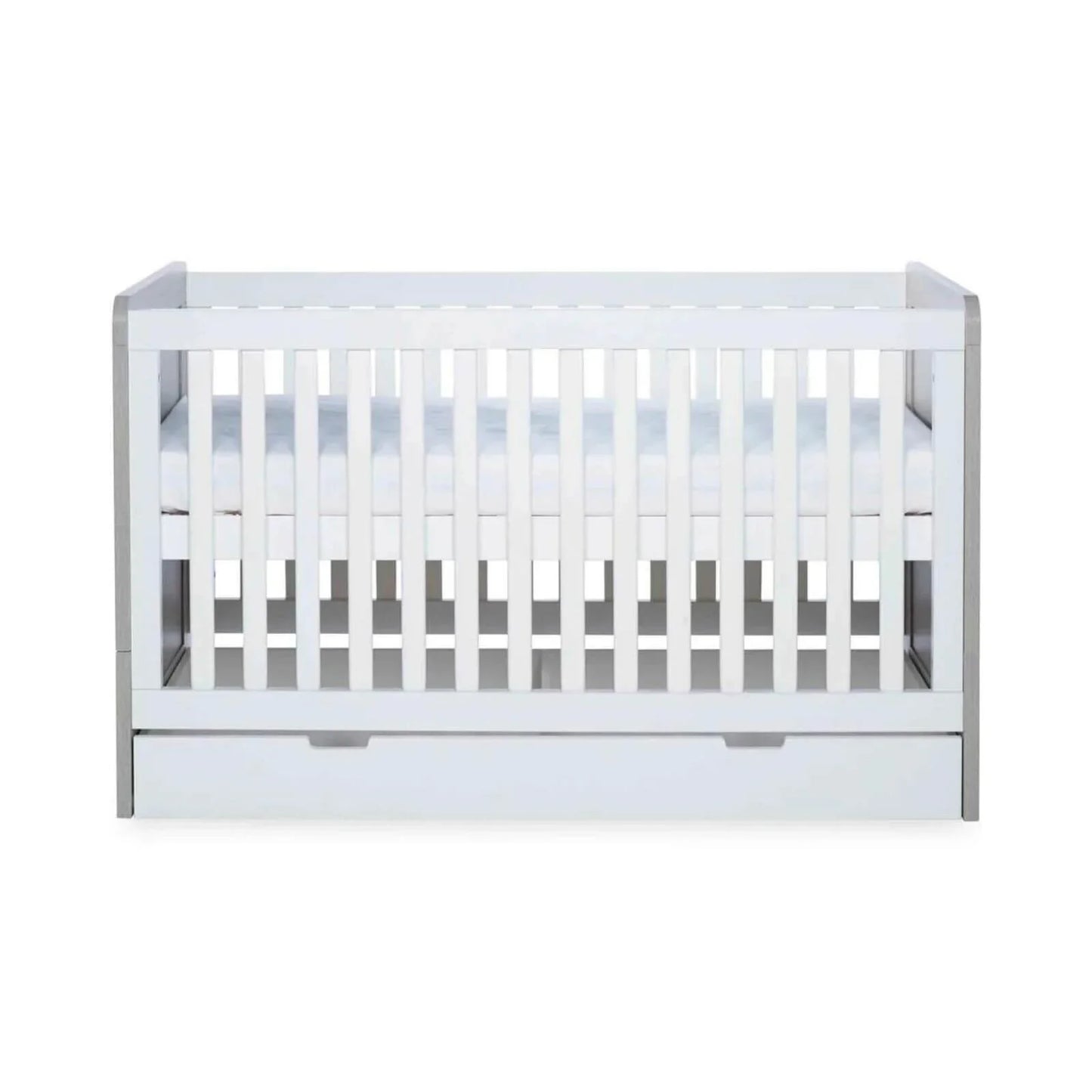 Ickle Bubba Pembrey Furniture Set Under Drawer Ash Grey & White 3 pcs - Premium Sprung Mattress