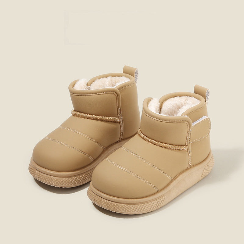 Fleece-lined Thickened Girls' Cotton Boots Warm Baby Cotton Shoes